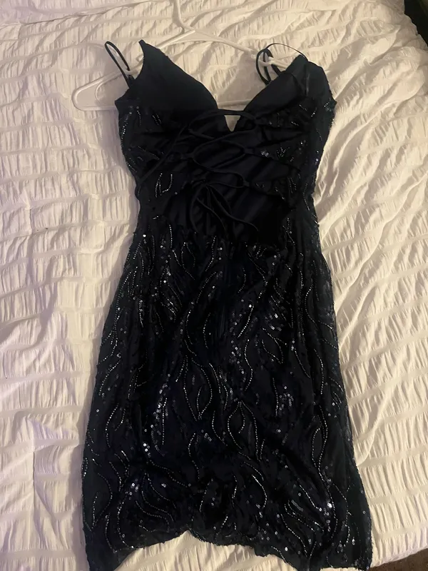 Windsor navy Homecoming Dress Sequin - Image 3