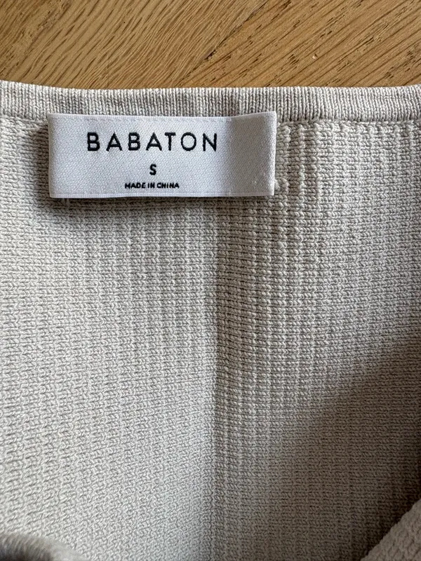 Babaton Ribbed Square-Neck Crop Tank - Off-White - Image 3