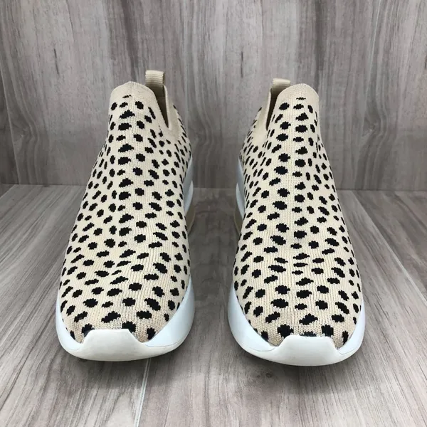 Gianni Bini Beige & Black Leopard Knit Slip-On Platform Sneakers Size 8 - Image 6