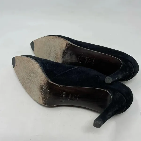 Stuart Weitzman Black‎ Suede Pointed Toe Stiletto Heel Ankle Bootie Size 7.5 - Image 9