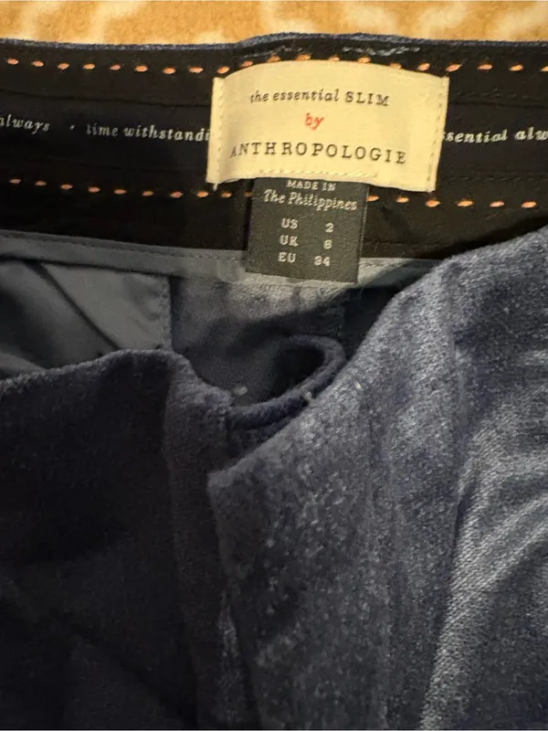 Anthropologie Women's Navy Chinos - Image 4