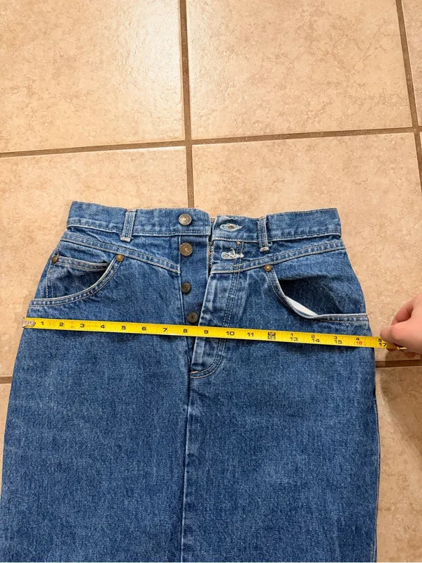 Vintage Levi’s Made in USA Denim Maxi Skirt - Image 9