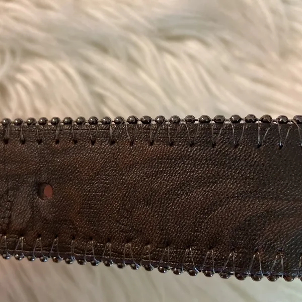Women's Cowgirl Tooled 1781 leather belt size M length 40” - Image 11