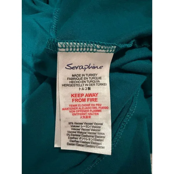 Seraphine Short Sleeve Maternity Dress in Teal Size 4 - Image 8