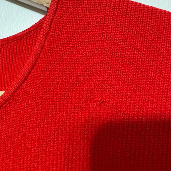 ZARA Knit Sleeveless Top Gold Buttons Size Large - Image 5