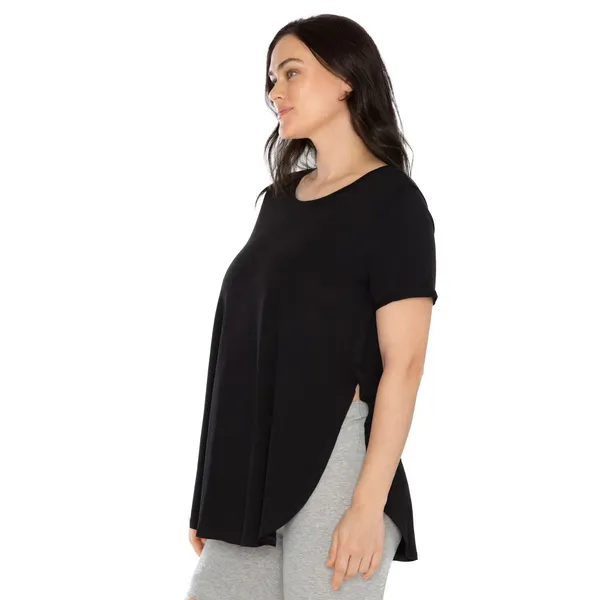 Kindly Yours Womens Maternity Nursing Top L-XL Black Cotton Modal T-Shirt Knit - Image 6