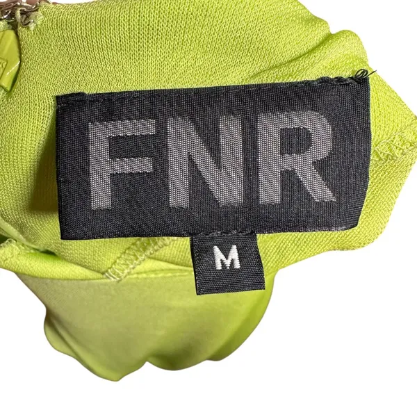FNR Lime Green‎ Long Sleeve Mock Neck Cropped Top M | Y2K Dopamine Made in USA - Image 5