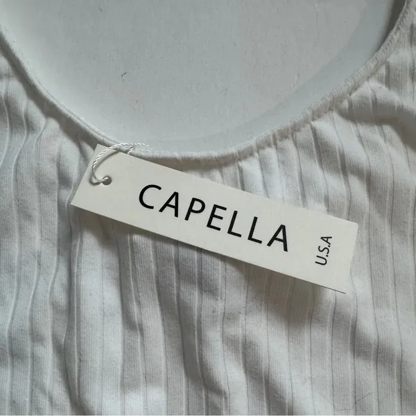 Capella White Knit Bodysuit Size Large NWT - Image 4