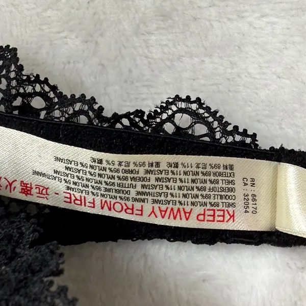 Intimately Free People Black Lace Bralette V-Neck Adjustable Straps‎ Womens L - Image 5