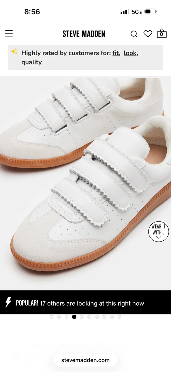 Steve Madden Momentum Sneakers White - Image 3