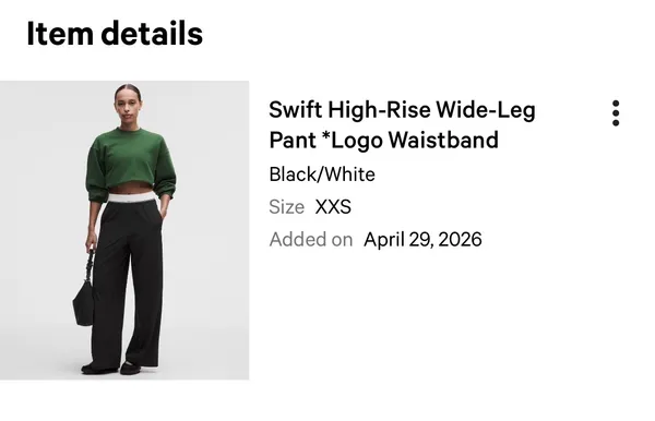 Lululemon Swift High-Rise Wide-Leg Pant Logo Waistband - Image 8