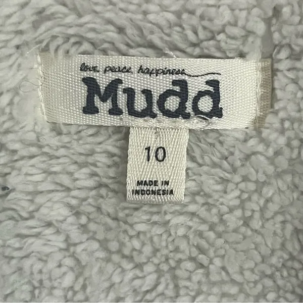 Mudd Women's Juniors Sleeveless Vest Size 10 Gray with White Fleece Lining‎ - Image 2