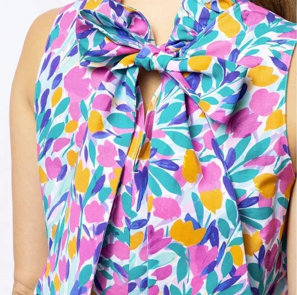 NWT Tyler Boe Claudette Ruffle Neck Tulips Top - Image 3
