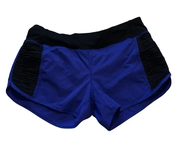 Lululemon Run Bright At Night Short Pigment Blue Purple Size 8 Zip Pockets Lined - Image 7