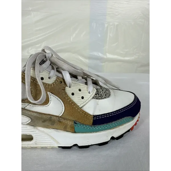 Nike Air Max 90 SE Safari Mix White Curry DH5075-100 Women's 7 Streetwear - Image 3