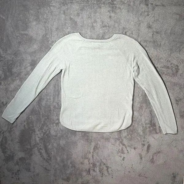 Barefoot Dreams CozyChic Ultra Lite Sweater XS Gray Long Sleeve Kangaroo Pocket - Image 10
