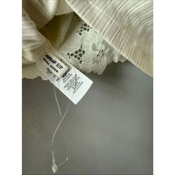 NWOT aerie Soft Girl Crop Ribbed Lace Back Top Bralette - Image 5