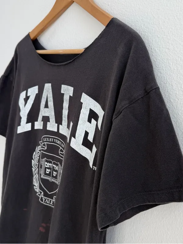 Hennes & Mauritz Yale Off the Shoulder Tee Distressed College Shirt Grunge - Image 7