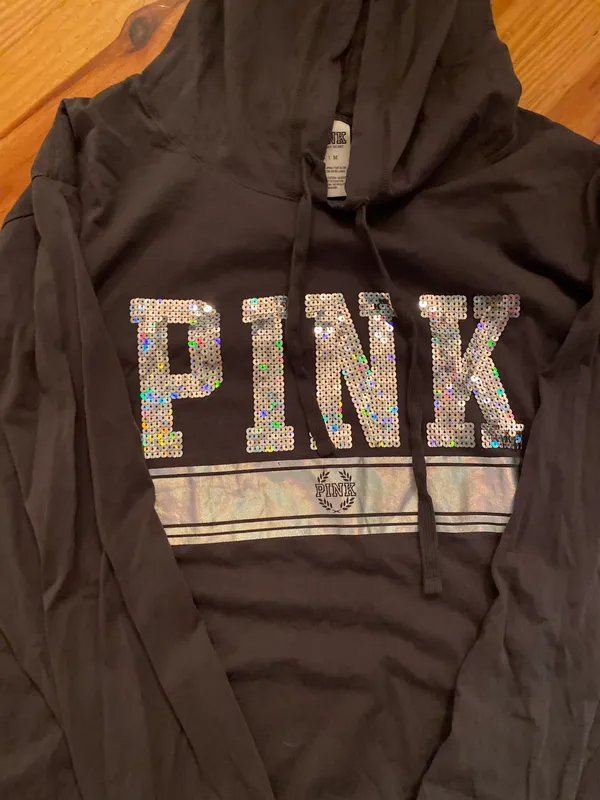 Victoria's Secret Pink Long Sleeve Tee With hoodie - Image 3