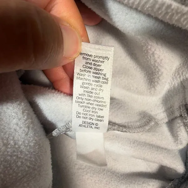 Athleta Stronger Spacedye Heathered Light Gray Sleeveless Full Zip Vest Small - Image 11