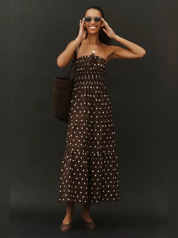Free People Anthropologie Somerset Strapless Maxi Dress - Image 2