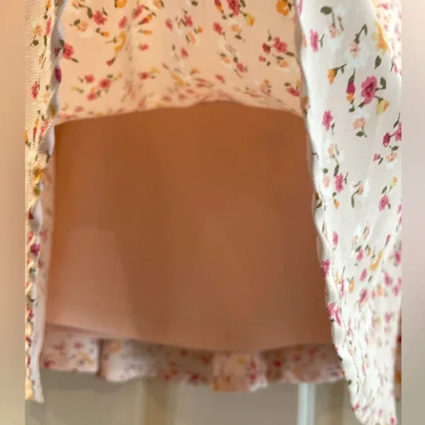 Mi‎ Ami Francescas Sicily JJ4 Floral Ruffle Mini Skirt Pink XS - Image 2