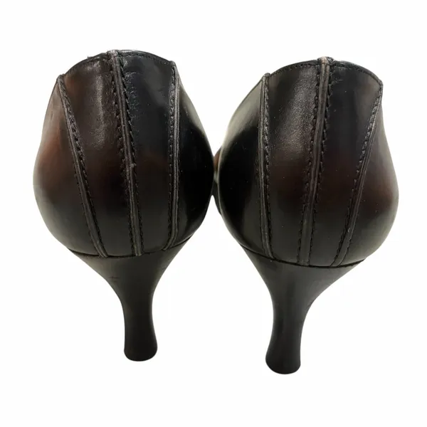 Salvatore Ferragamo Black Leather Pumps Heels Sandals Shoes 9.5 - Image 4