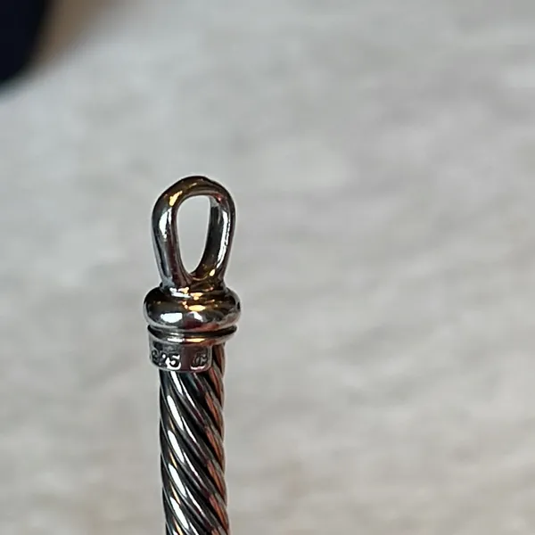 David Yurman Three Section Necklace .925/14k - Image 7