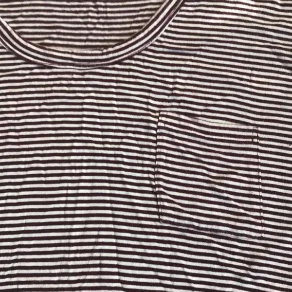 Brandy Melville Striped Burgundy Tee - Image 2