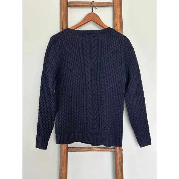 Land's End Cable knit sweater Size M - Image 2