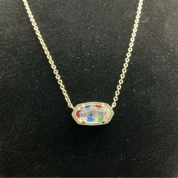 NWT Kendra Scott Gold Adjustable Lariat Necklace Clear Star Confetti - Image 2