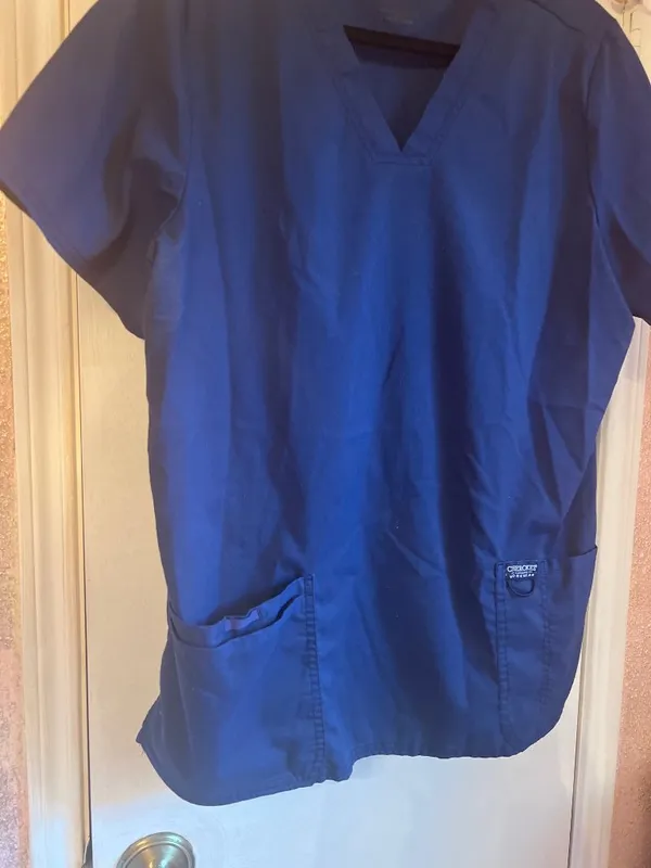 Charokee Authentic Workwear L Navy Scrub Top Blue Size L - Image 3
