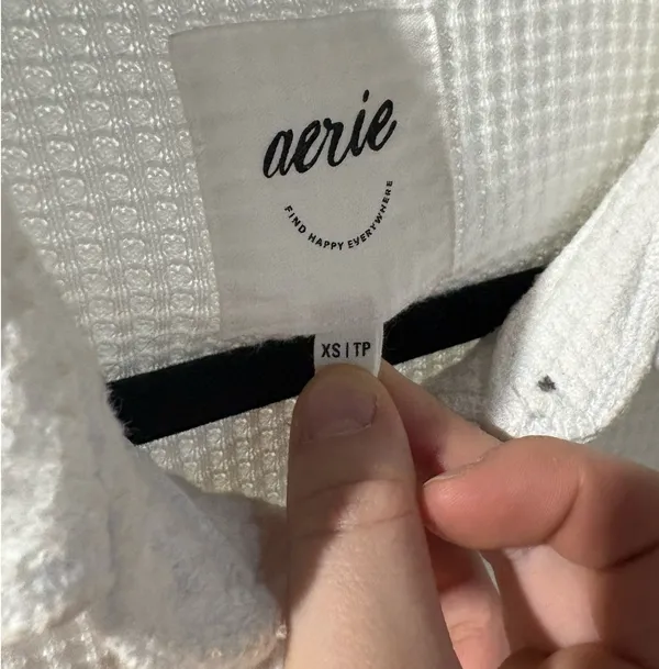 Aerie Waffle Knit Sweater Oversized - Image 5
