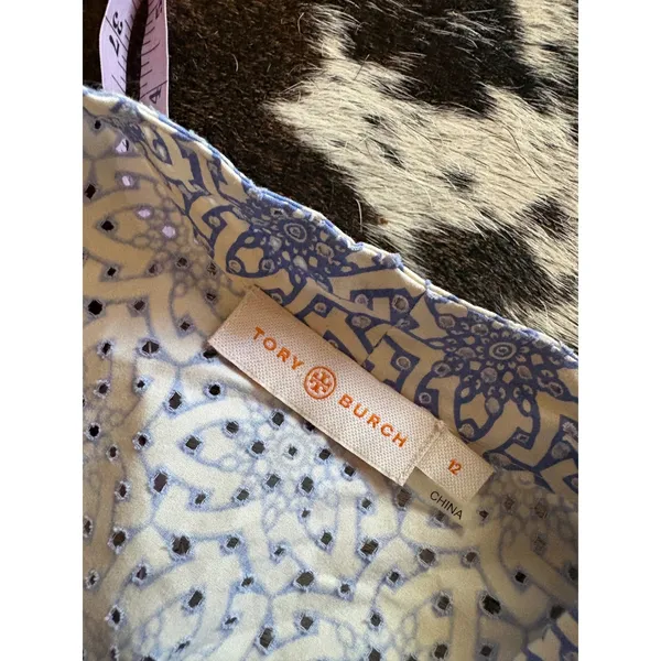 Tory Burch Gretchen Eyelet Tunic Top Size 12 - Image 3