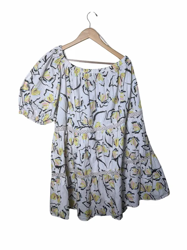 New Velvet by Graham & Spencer One-Shoulder Floral Mini Dress Size XL - Image 6
