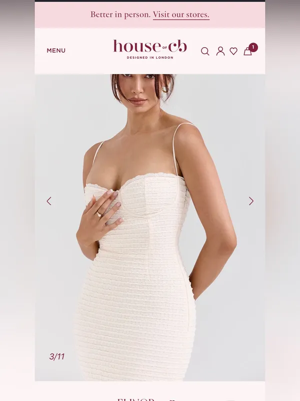 House of CB cream maxi dress - Image 2