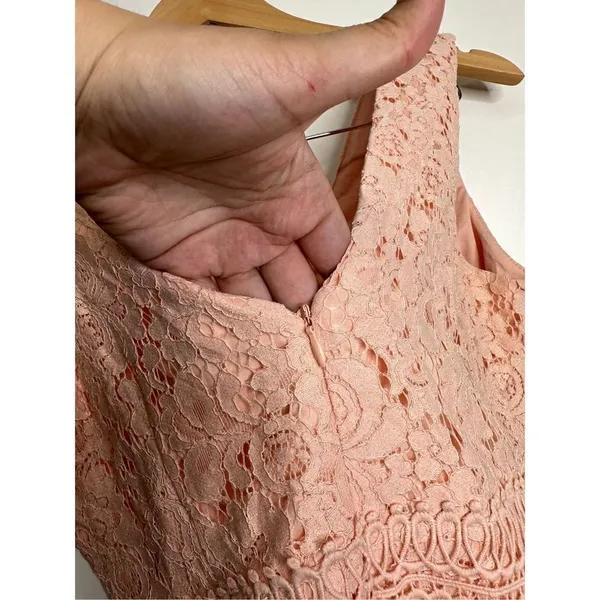 Francesca’s Mini‎ A-line Dress Floral Lace Sleeveless Size Medium - Image 4