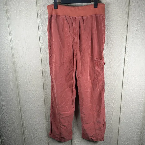 Soft Surroundings Benecia Cargo Pants Sz Medium Terracotta Tencel Boho Straight - Image 4