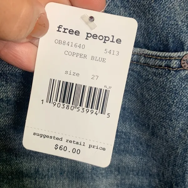 Free People We the Free Copper Blue Denim Mini Jean Skirt New w Tag W-924 Sz 27 - Image 7