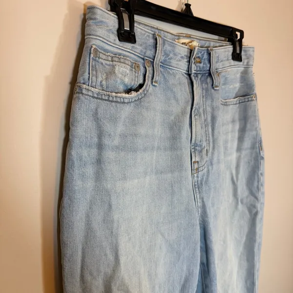Madewell Light Wash The Curvy Perfect Vintage Jeans Womens 26 Frayed Hem - Image 2