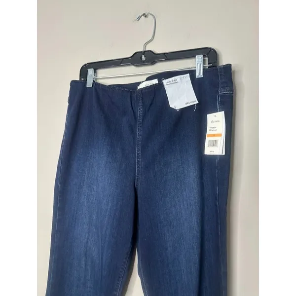 Ella Moss Pull On Flare Jeans Womens Size‎ 33 Body Sculpt Dark Wash High Rise - Image 2