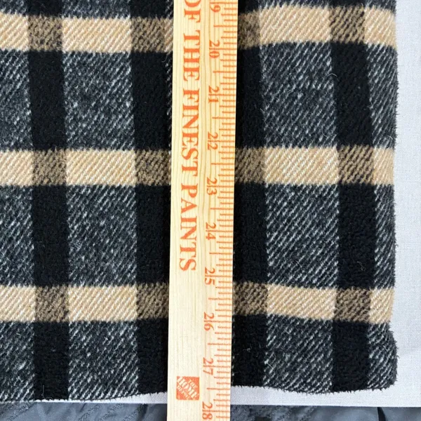 Joie Womens M Black Tan Plaid Wool Blend Open Front Blazer Jacket - Image 7