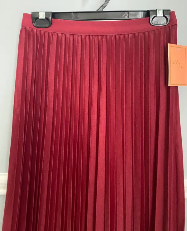 New Mix Burgundy Midi Skirt - Image 2