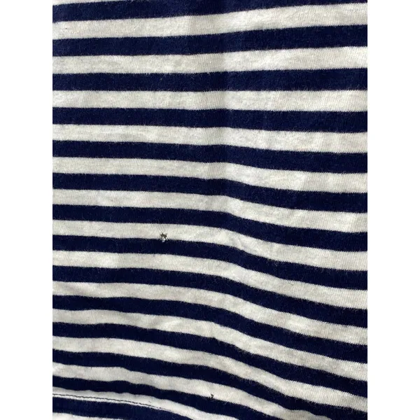 Polo Ralph Lauren White Navy Striped V Neck Short Sleeve Basic Tee T-Shirt Top S - Image 5