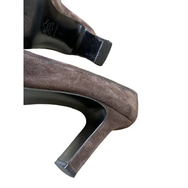 Mezlan vintage women’s brown leather suede 3 inches heels/shoes size 8 M SKU 35 - Image 8