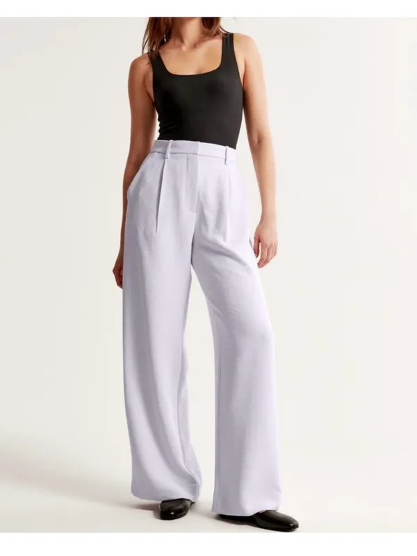 Abercrombie & Fitch NWT Lavender High Rise Ultra Wide Pants 22R 36 - Image 2