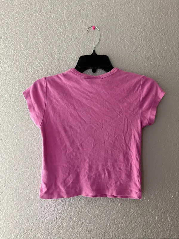 Urban Outfitters Pure Love Tiger Baby Tee Pink Y2K Graphic Crop Top Small - Image 7