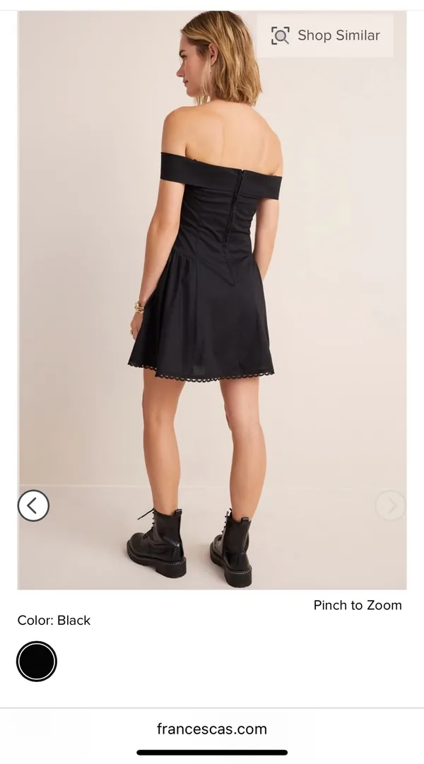 Black off shoulder mini dress Francesca’s - Image 2