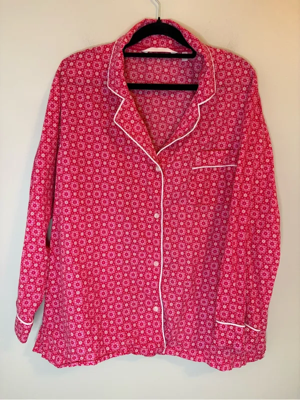 Victoria’s Secret Snowflake Holiday Cotton Pajama Set Large Christmas - Image 3
