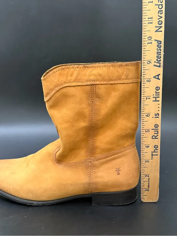 FRYE Cognac Cara Roper Mid Calf Pull On Boots Size 9 - Image 10